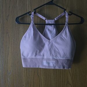 PINK Victoria's Secret Light Pink Ribbed Sports Bra